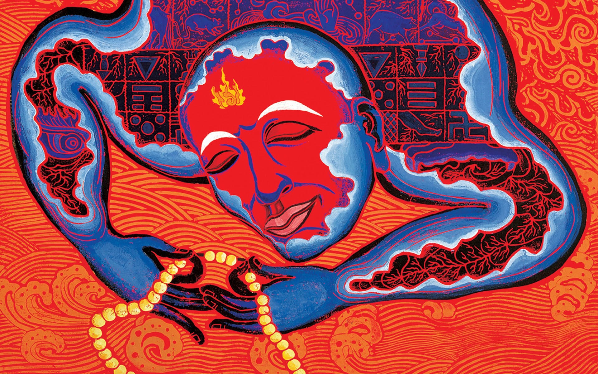 Cheung Pakistan Tibetan Print Wallpaper - Тибет Живопись - HD Wallpaper 