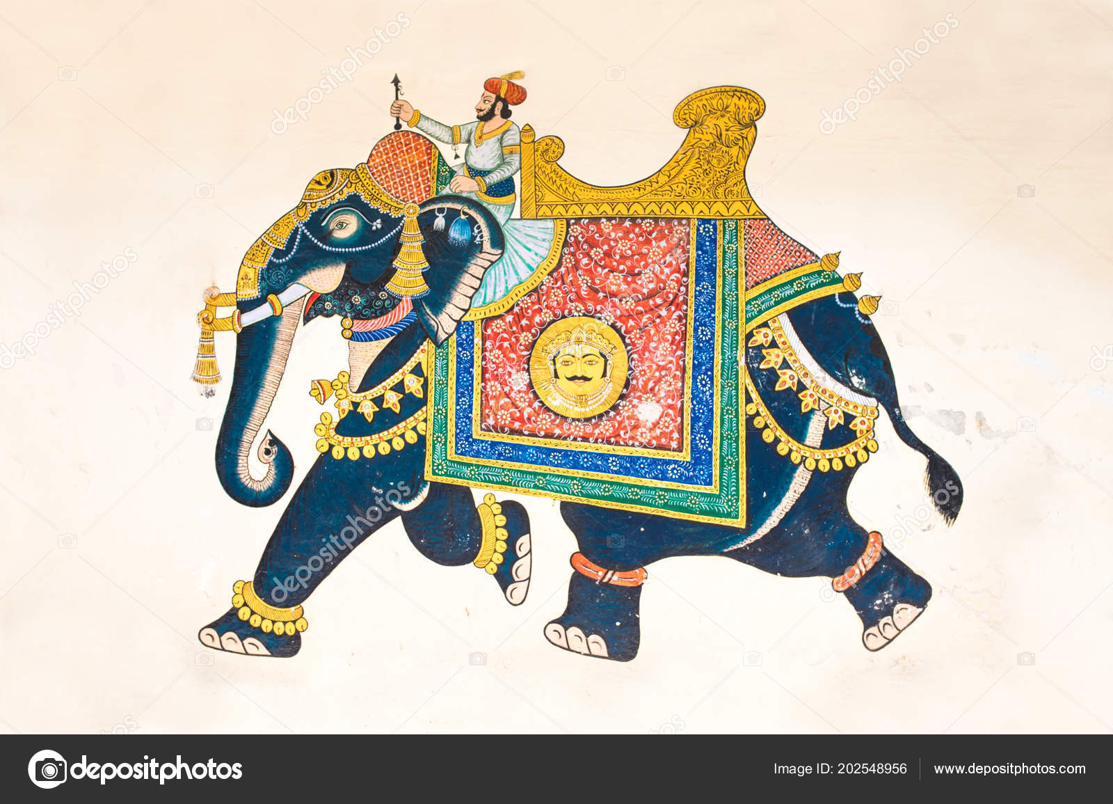 Rajsthani Wall Painting Elephant - HD Wallpaper 