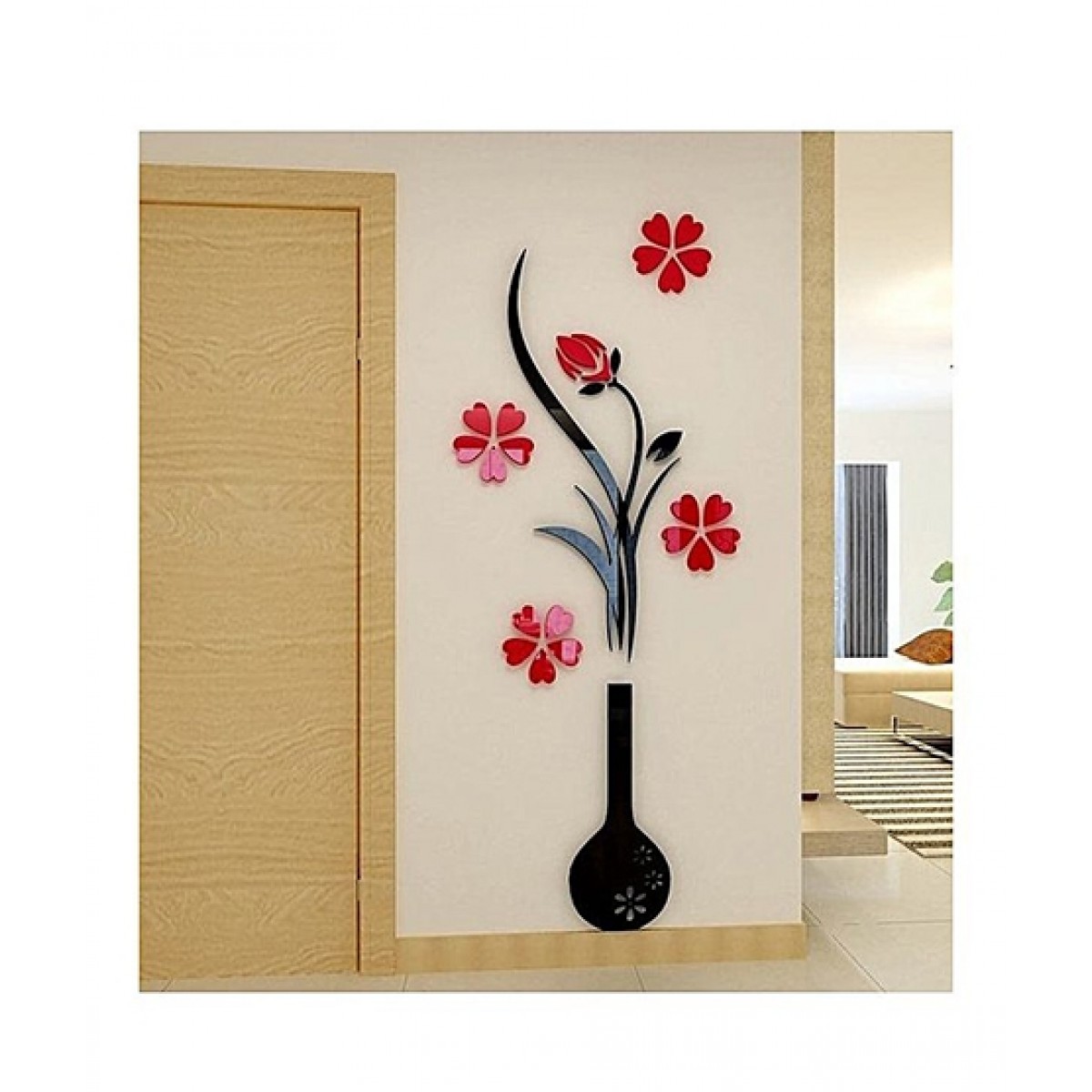 Flower Vase Wall Art - HD Wallpaper 