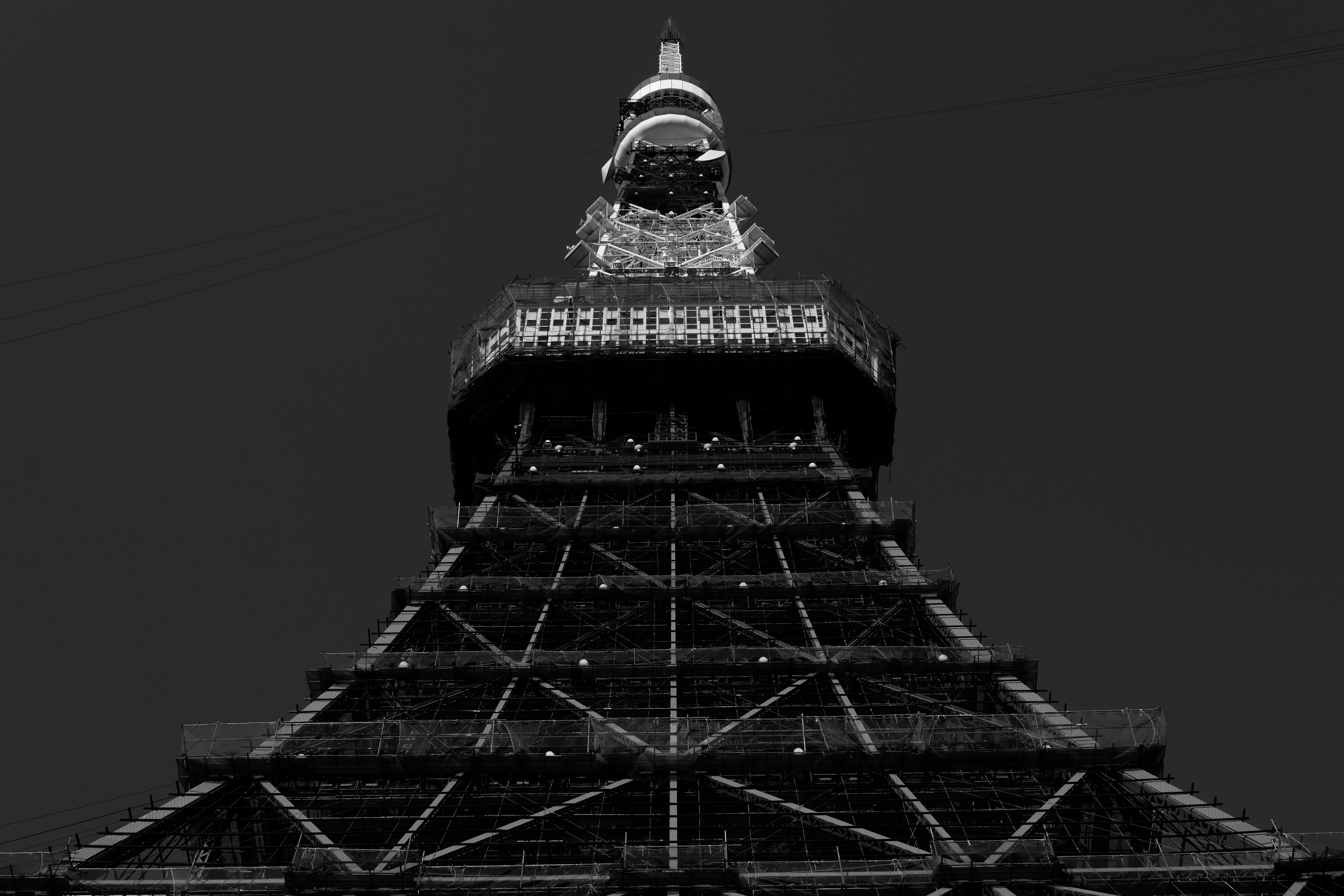 Tower, Bw, Architecture, Tokyo, Japan - Wallpaper - HD Wallpaper 