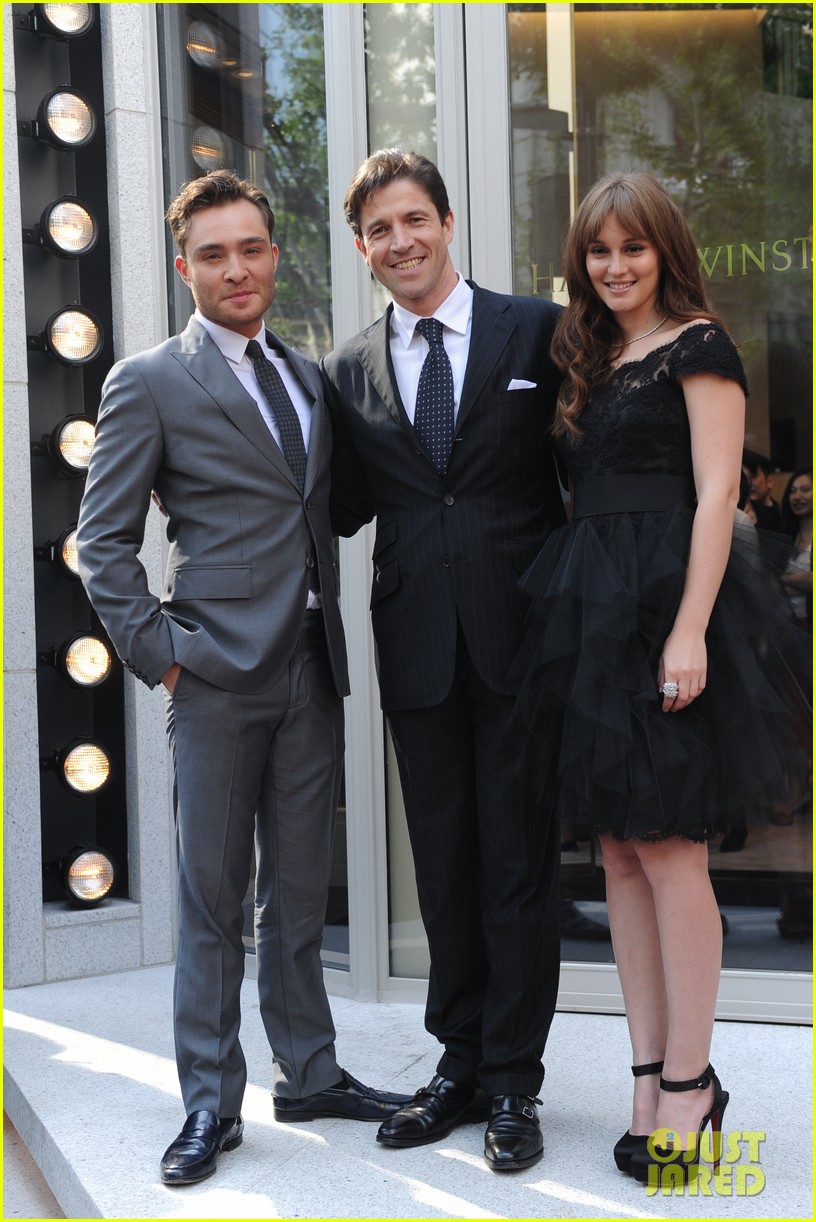 Leighton Meester Harry Winston Shanghai - Ed Westwick Leighton Meester Harry Winston - HD Wallpaper 