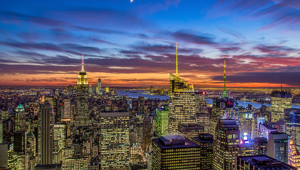 Empire State Building, Manhattan, Nyc, Theatre District, - Закат С Эмпайр Стейт Билдинг - HD Wallpaper 