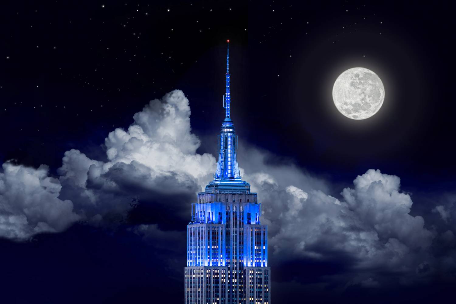 Hq Empire State Building Wallpapers - Night Empire State Building - HD Wallpaper 