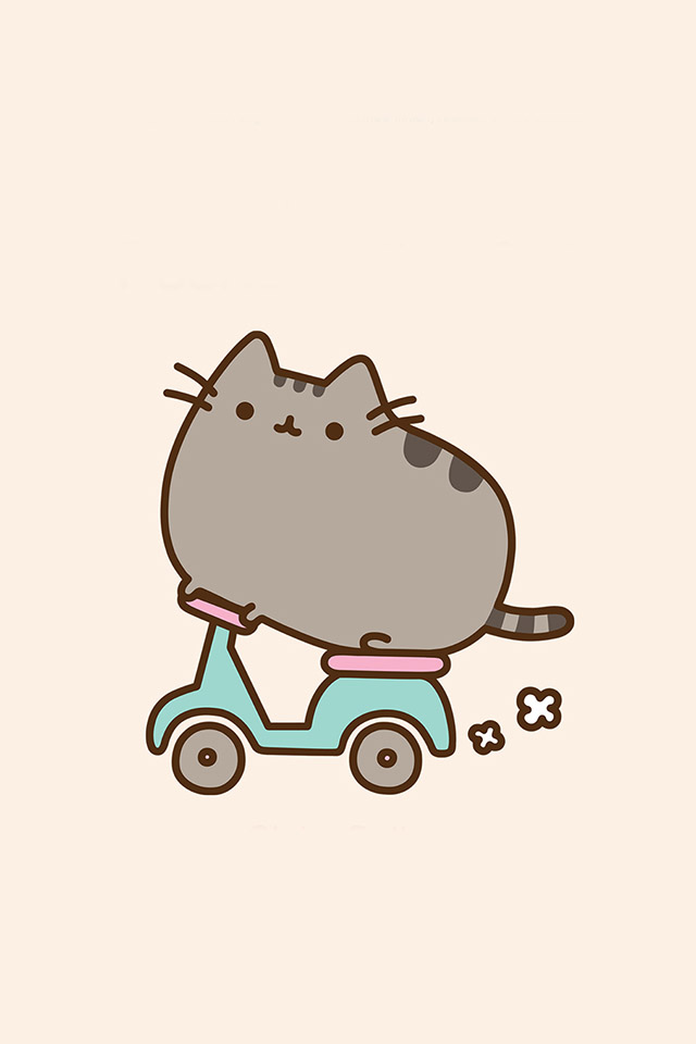 Com Apple Wallpaper Pusheen Cat Extreme Sports Iphone4 - Pusheen Book - HD Wallpaper 