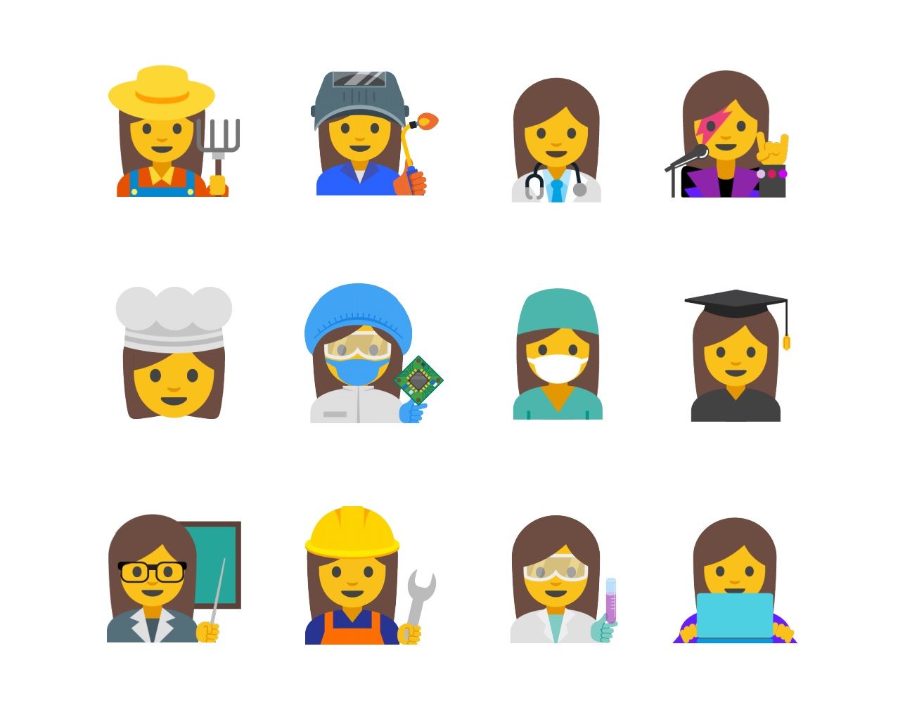 Google S Proposed New Female Emojis - Female Emojis - HD Wallpaper 