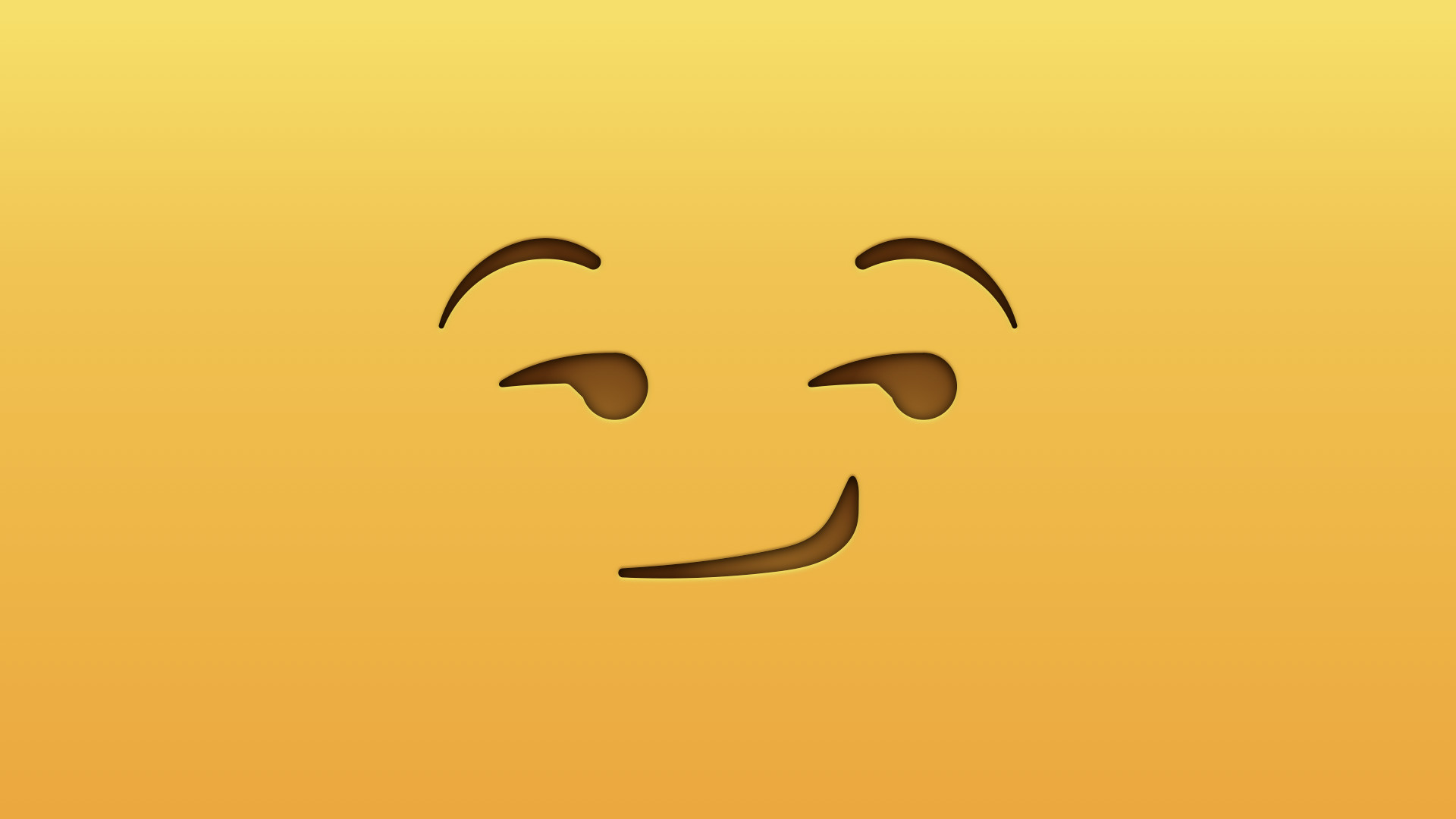 Xxmrmustashesxx Smirk Emoji Desktop And Phone Background - Smiley - HD Wallpaper 