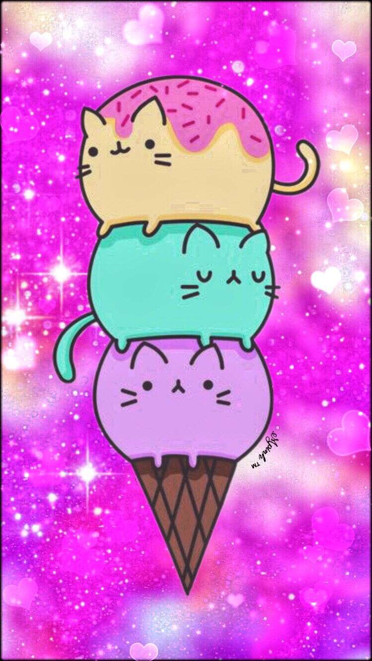 Ice Cream Pusheen Cat - HD Wallpaper 