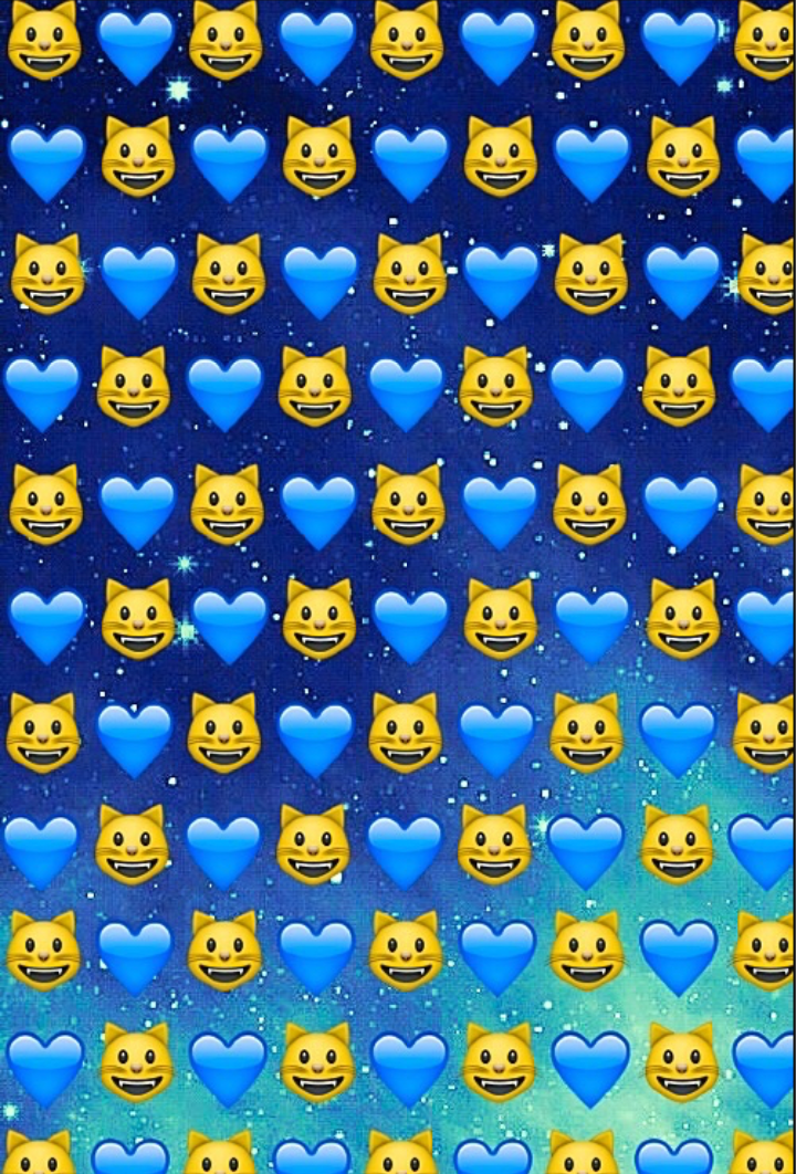 #background #emojis #emoji #wallpaper #lockscreen - Blue Heart Emoji Background - HD Wallpaper 