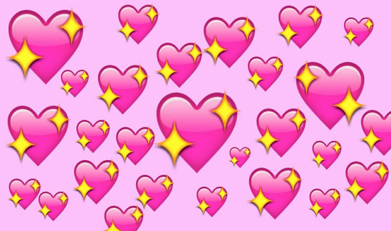 Bunch Of Heart Emoji - HD Wallpaper 