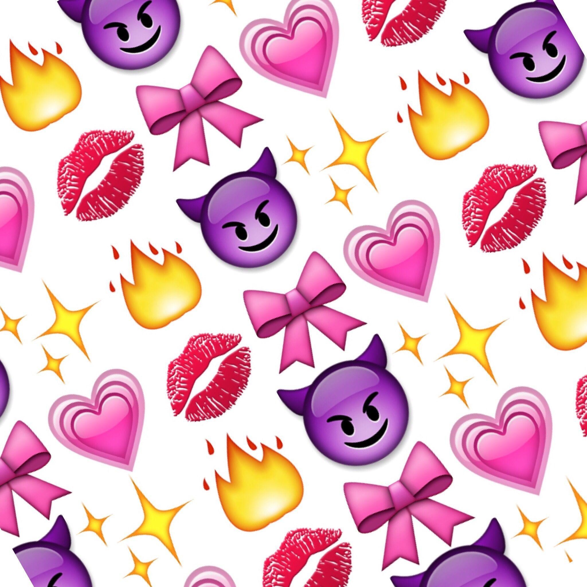 2048x2048, Emojis, Wallpapers And Emoji Wallpaper On - Emoji Hearts - HD Wallpaper 