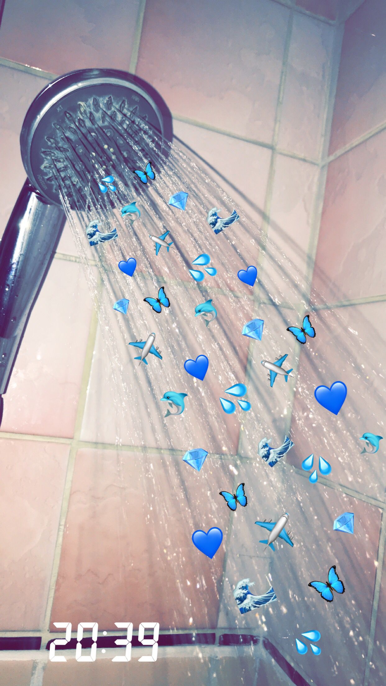 Iphone Emojis Wallpaper Shower - HD Wallpaper 