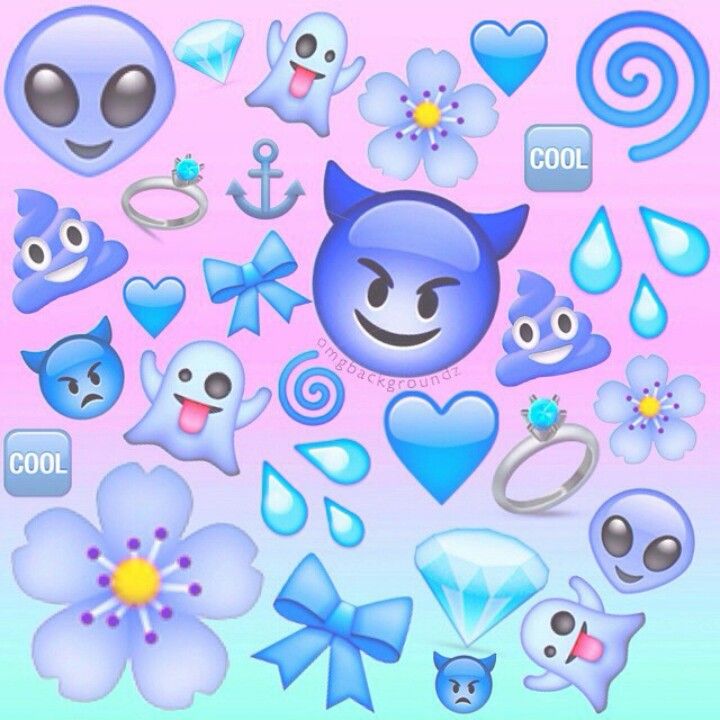 Emoji Wallpaper The Pack - All Blue Iphone Emojis - HD Wallpaper 