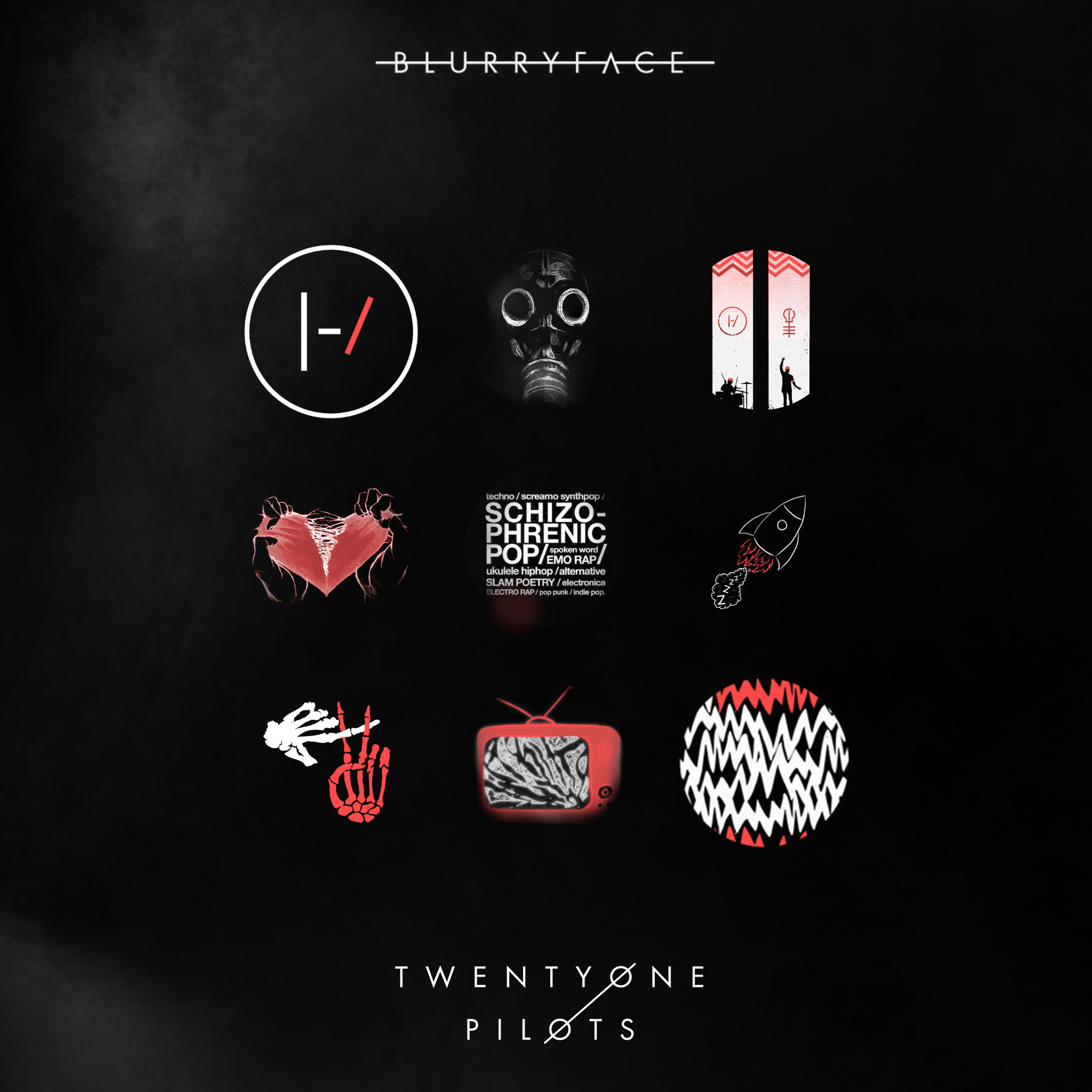 Twenty One Pilots Blurryface Art - HD Wallpaper 