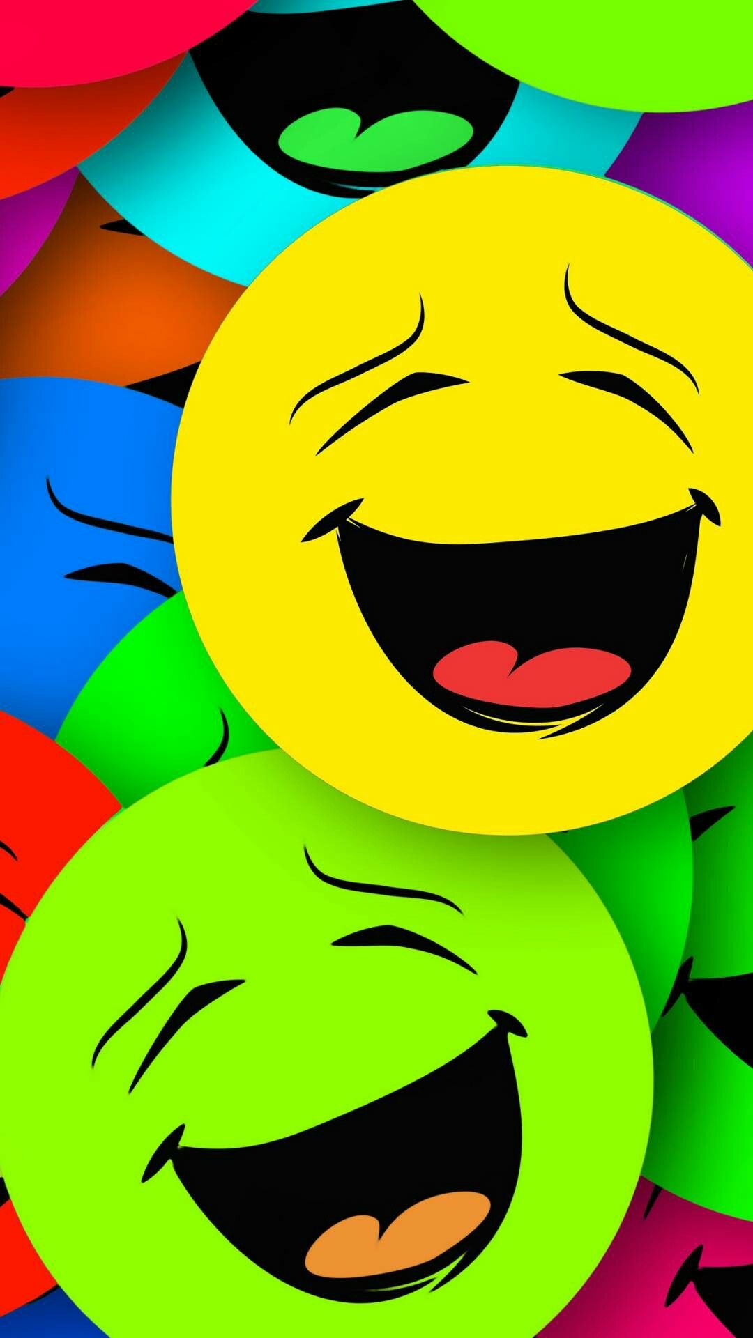 Colorful Smileys Wallpaper Hd - HD Wallpaper 