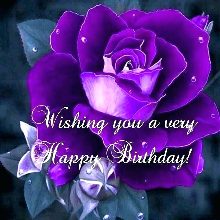 Happy Birthday Flowers Mom Shiny Happy Birthday Purple - Birthday Beautiful Purple Flowers - HD Wallpaper 