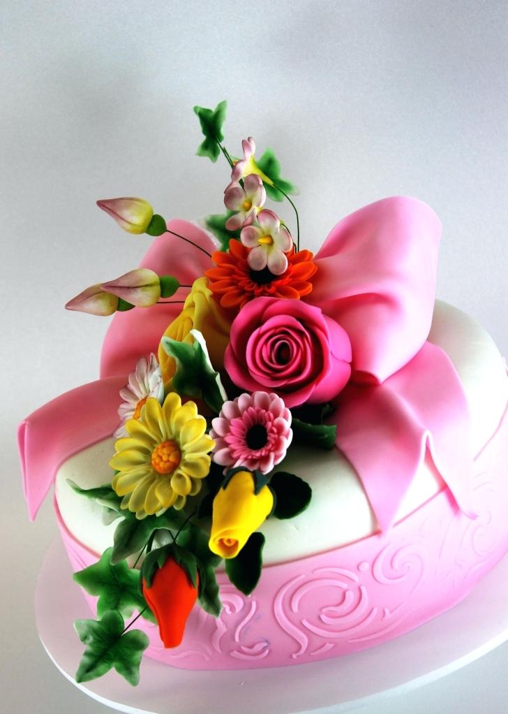 Happy Birthday Flowers For Mom Great Photo Of Happy - HD Wallpaper 