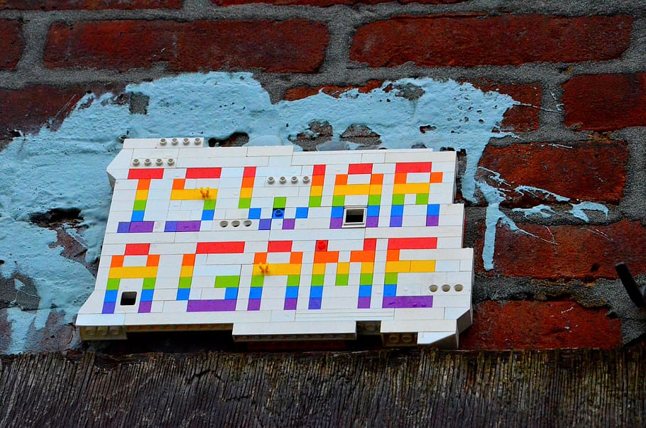 Lego, Message, Art, Road, Wall, Mural, Street Art, - HD Wallpaper 