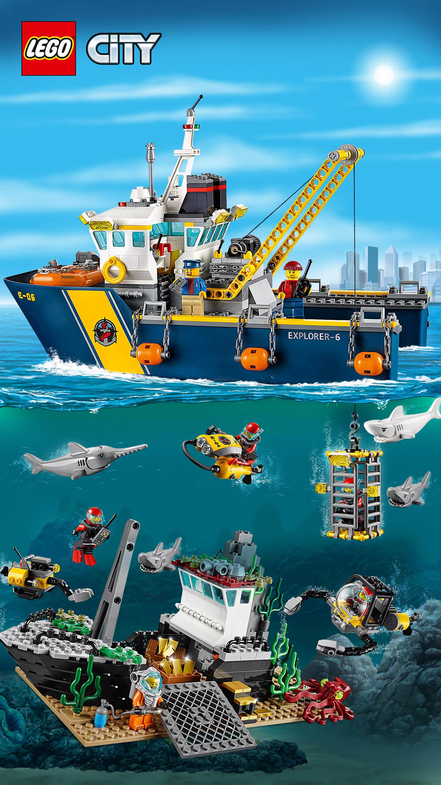 Deep Sea Wallpaper - Ocean Explorer Lego City - HD Wallpaper 