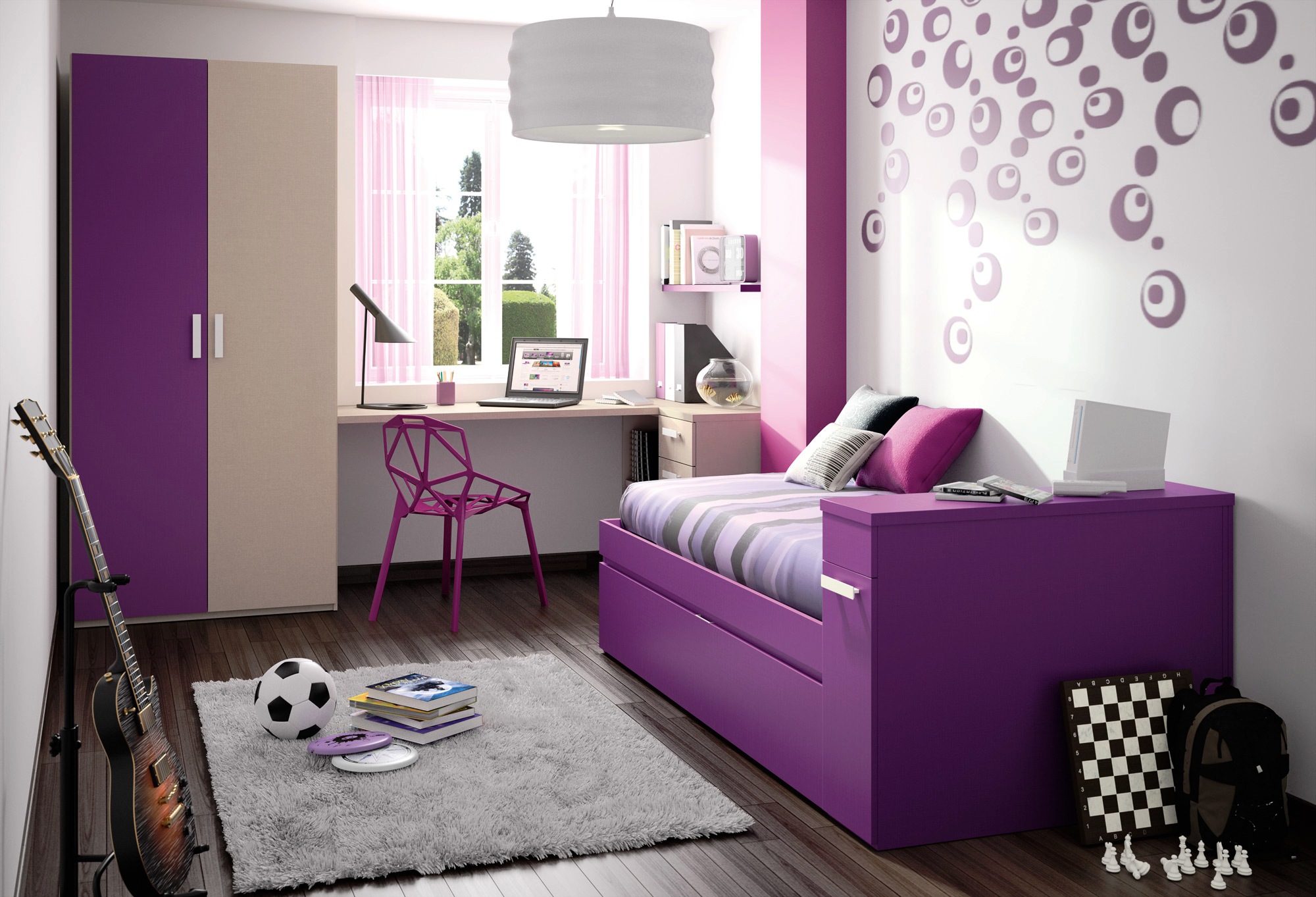 Purple Small Room Ideas - HD Wallpaper 