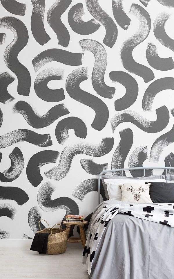 Black Strokes On White - HD Wallpaper 