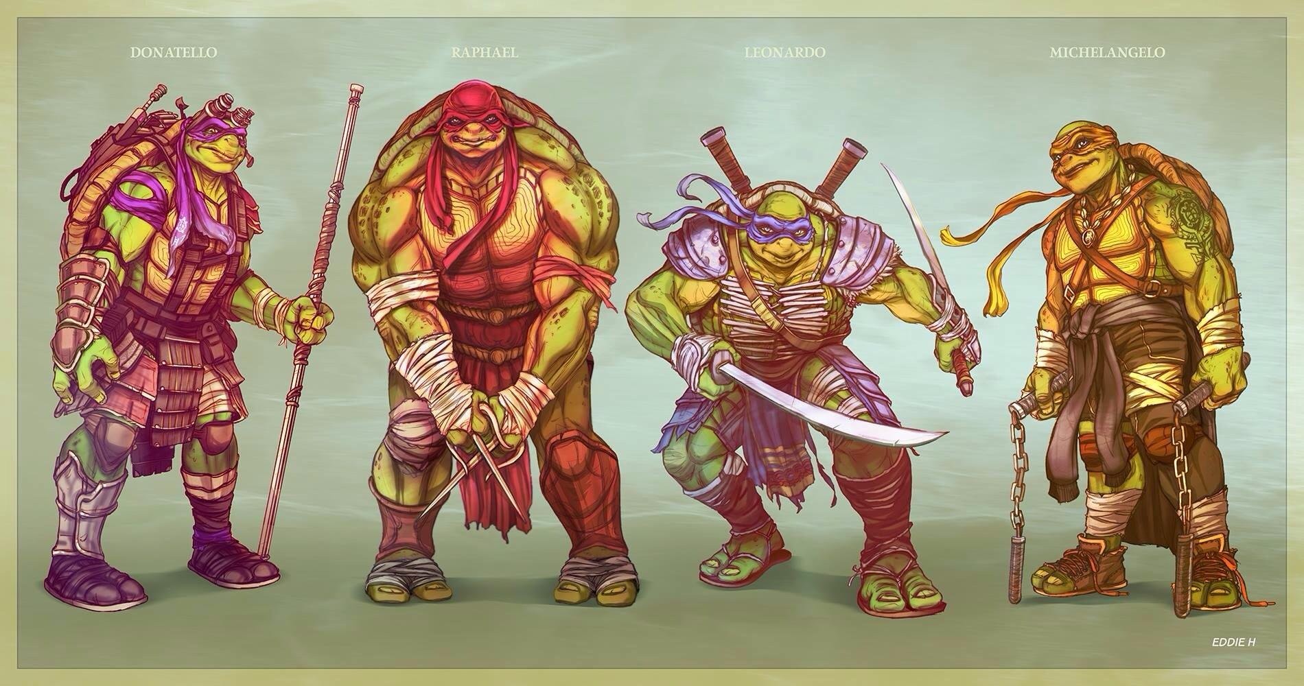 Teenage Mutant Ninja Turtles 2014 Designs - HD Wallpaper 