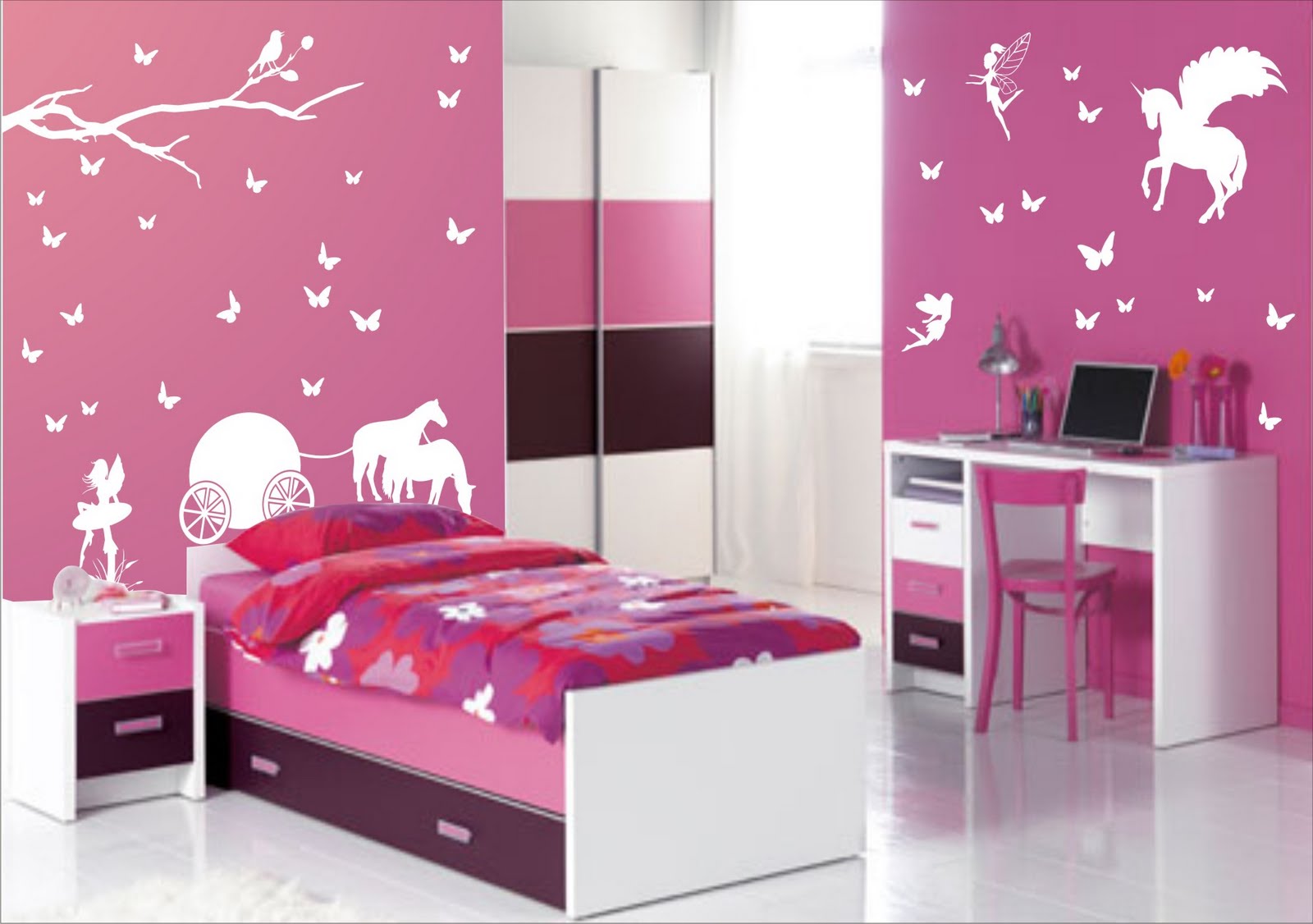 Ideas For Little Girl Bedroom - HD Wallpaper 