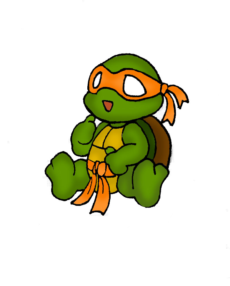 Cute Ninja Turtle Drawing Images Pictures - Ninja Turtles Cute Drawings - HD Wallpaper 