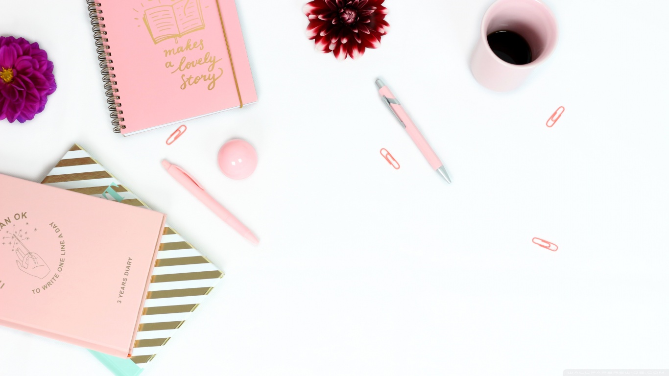 Girl Desk Flat Lay - HD Wallpaper 