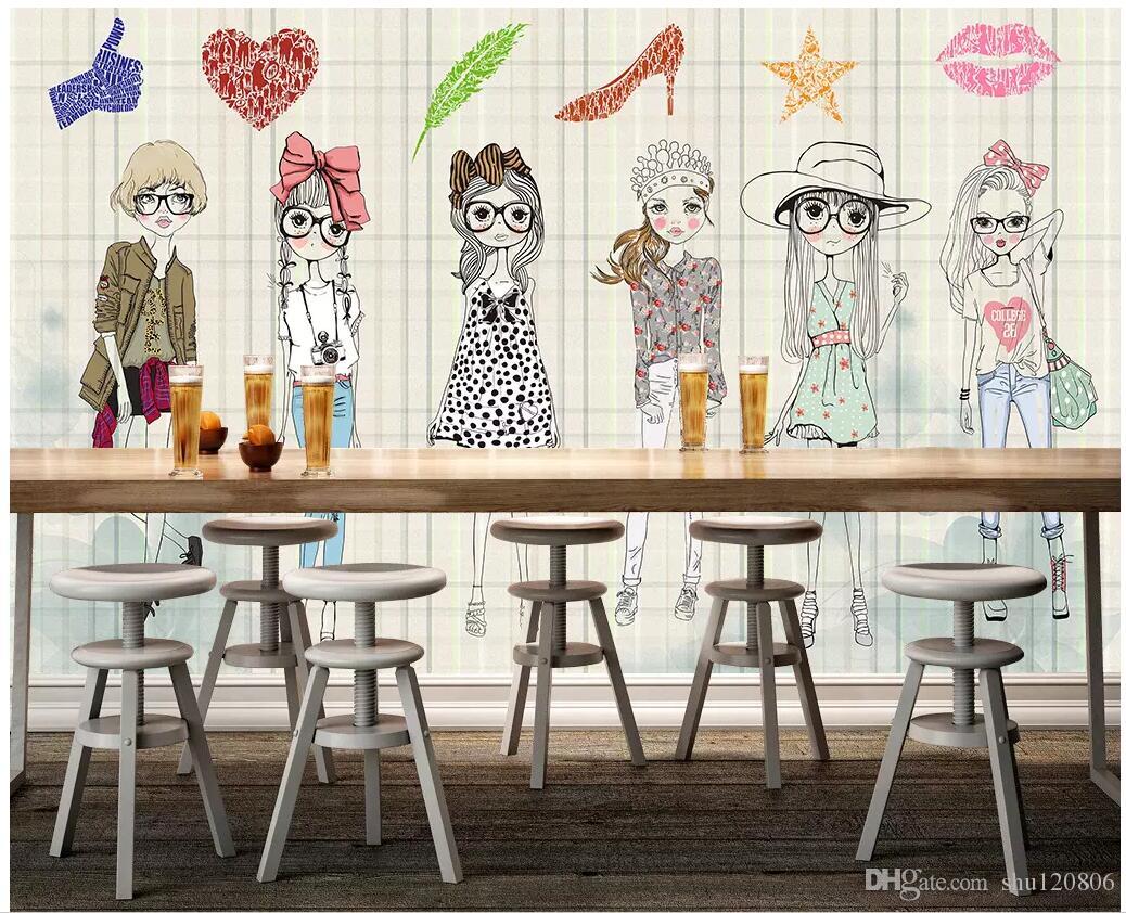 Girl Wallpaper Backgrounds Cartoon - HD Wallpaper 