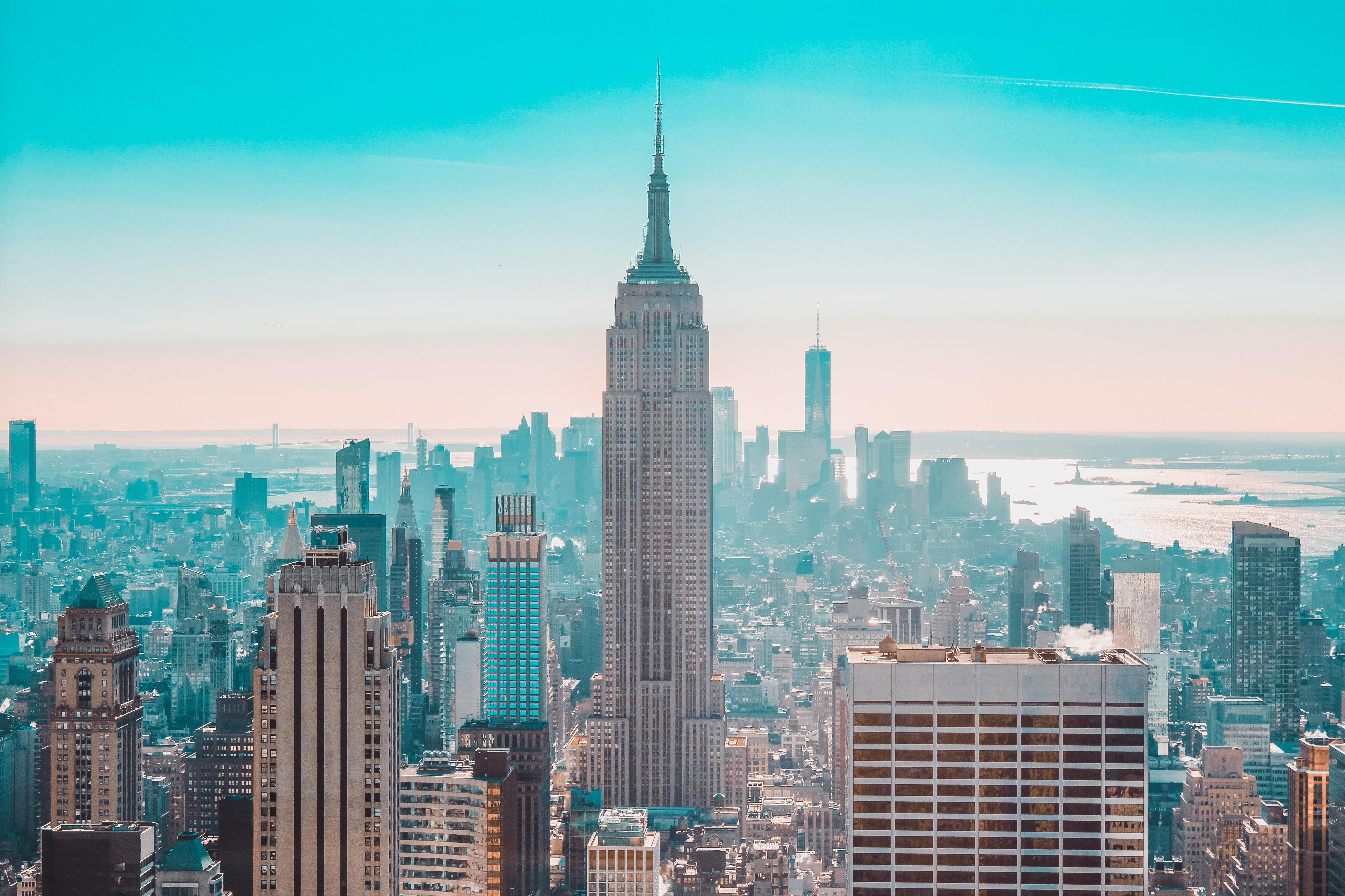 Kota, Bangunan, Pemandangan Udara, Gedung Pencakar - New York City - HD Wallpaper 