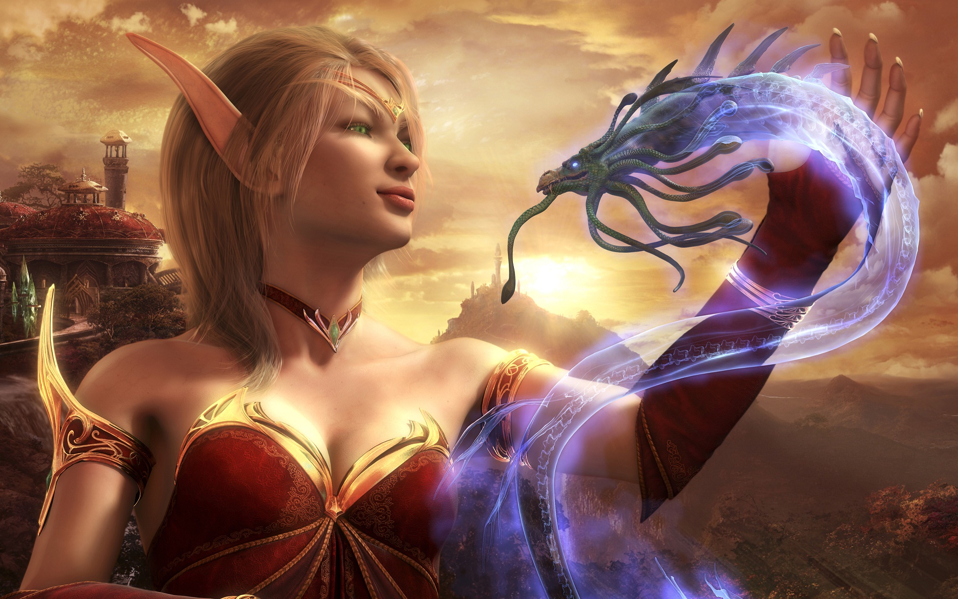 Hot Anime Angel Nice Free For Desktop Background High - Blood Elf Cinematic Wow - HD Wallpaper 