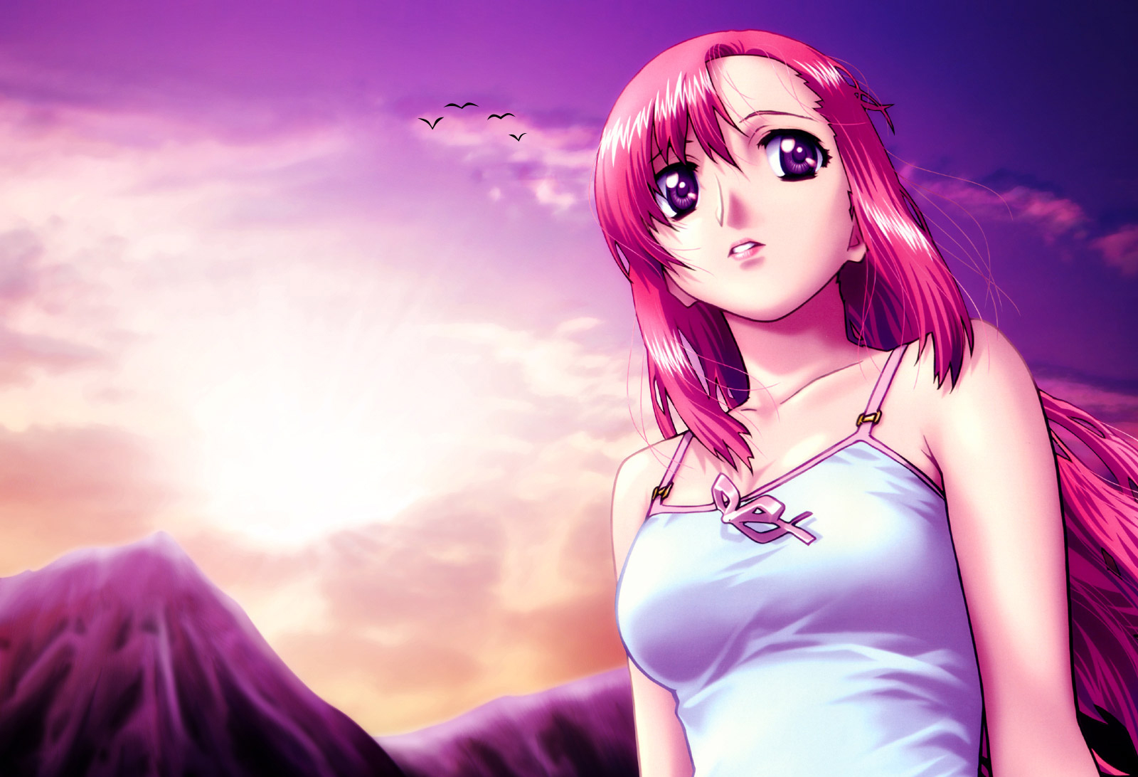 Pictures Download Anime Girl Backgrounds - Anime Pink Girl Backgrounds -  1600x1092 Wallpaper 