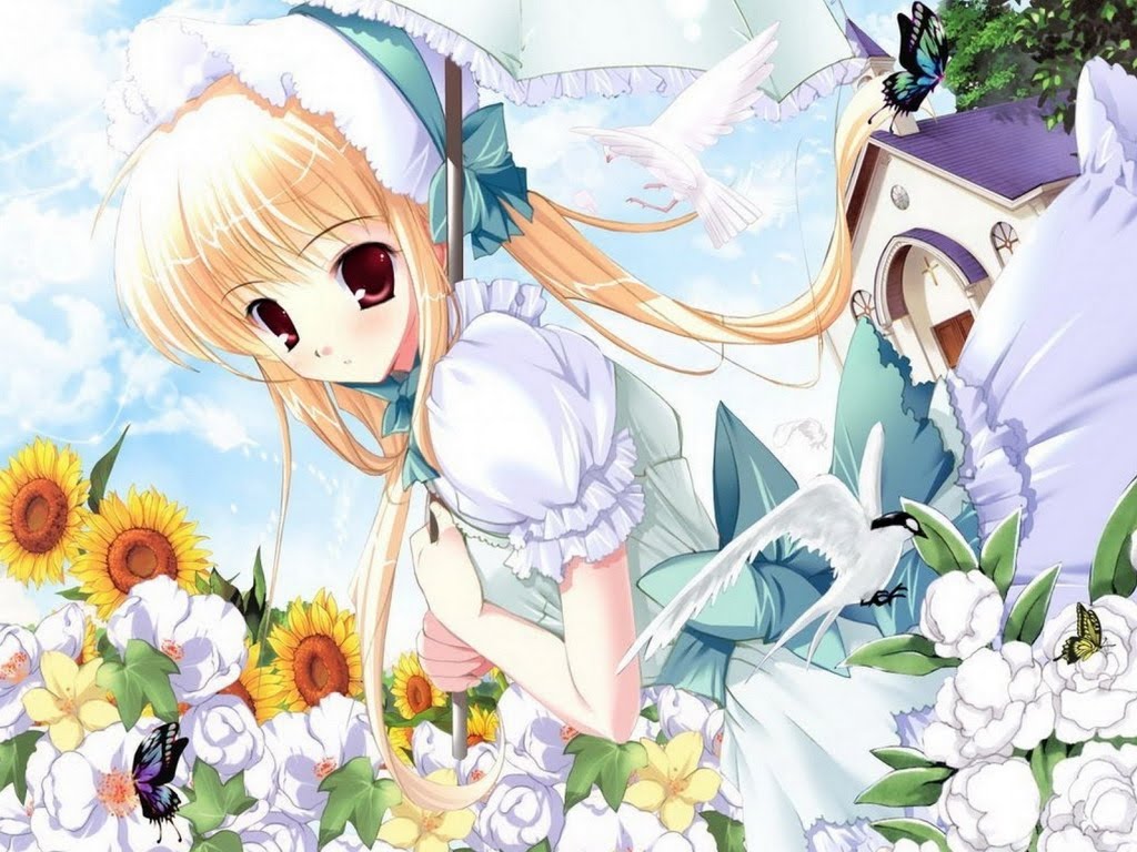 Beautiful Anime Girl Wallpaper - Beautiful Animation Picture Free Download - HD Wallpaper 
