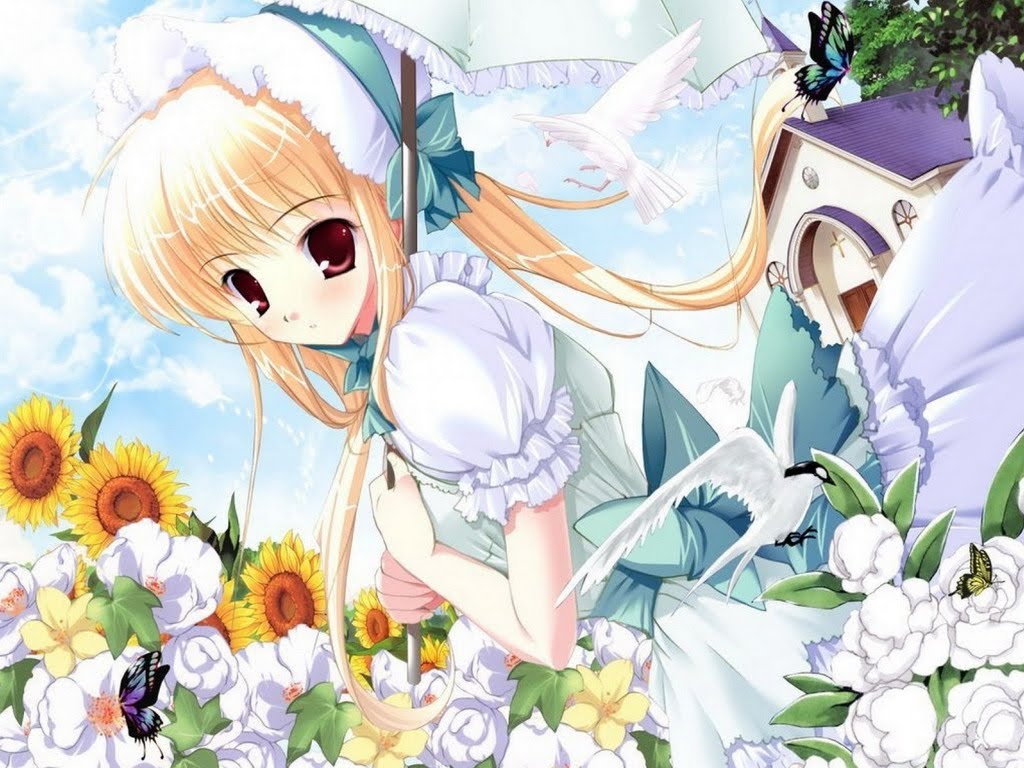 Beautiful Anime Girl Wallpaper - Beautiful Animation Picture Free Download - HD Wallpaper 