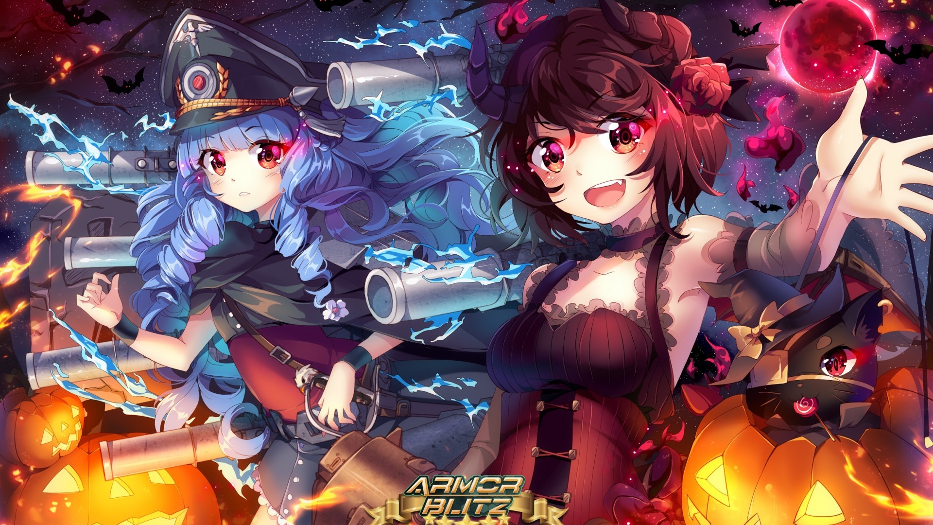 Halloween, Armor Blitz, Anime Girls, Anime Games, Horns, - Hd Anime Gaming Girl - 1920x1080 Wallpaper Halloween, Armor Blitz, Anime Girls, Anime Games, Horns, - Hd Anime Gaming Girl - 1920x1080 Wallpaper