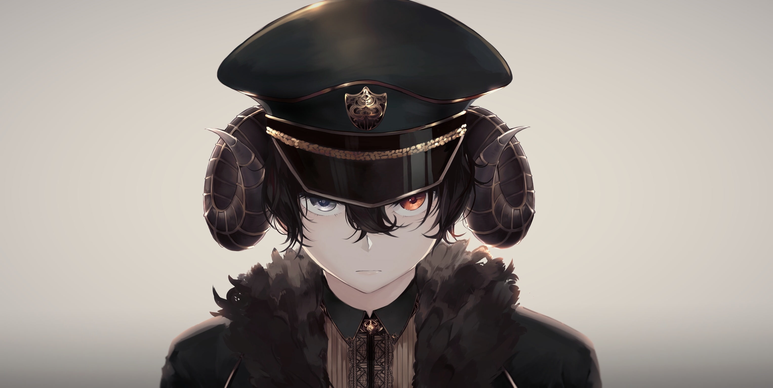 Anime Black Hair Boy With Hat 3054x1535 Wallpaper Teahub Io