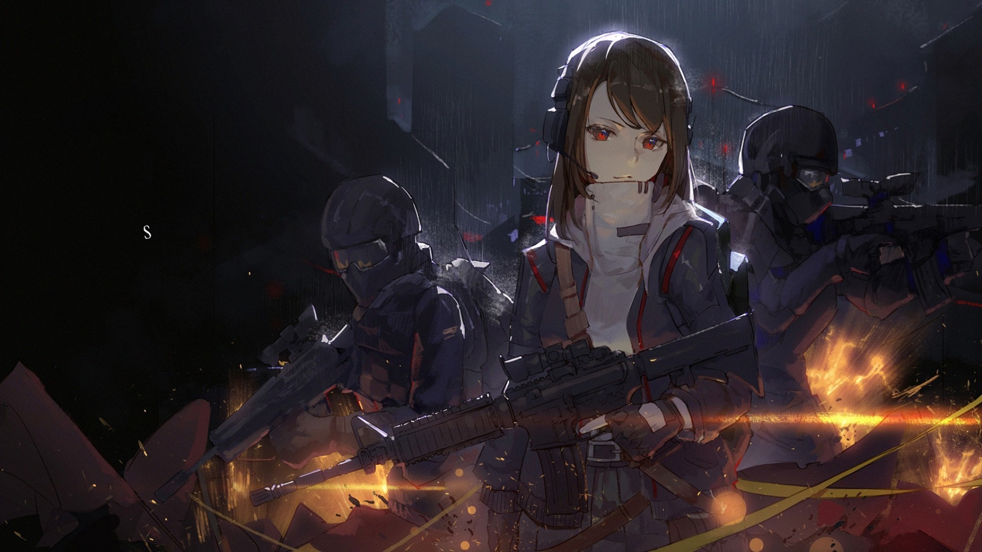 Cytus 2, Rythm Video Game, Anime Girl, Artwork, Raining - Cytus2 Bullet Waiting For Me - HD Wallpaper 