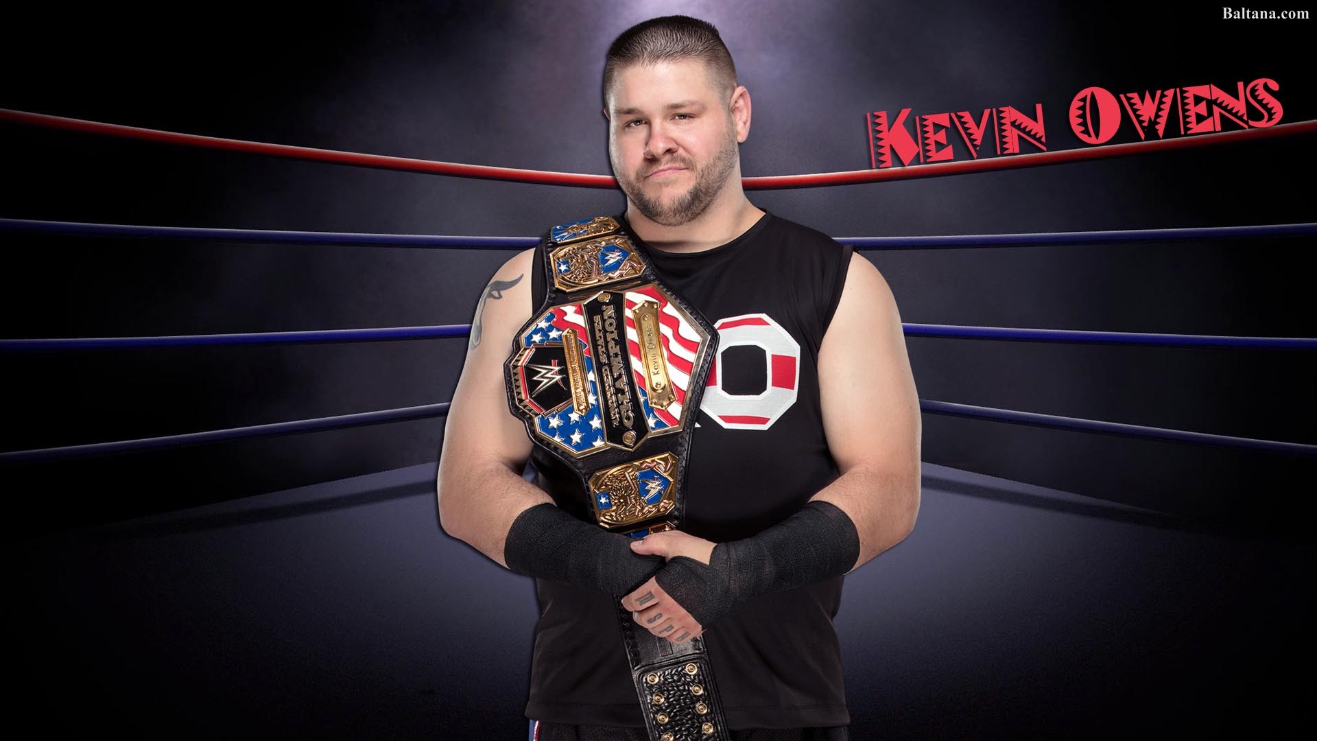 Kevin Owens High Definition Wallpaper - Kevin Owens United States Champion - HD Wallpaper 