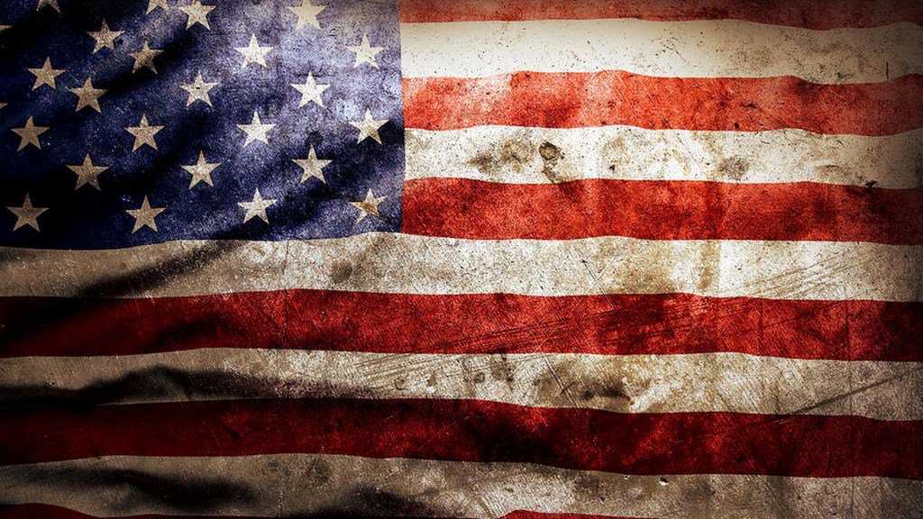 Grunge American Flag - HD Wallpaper 
