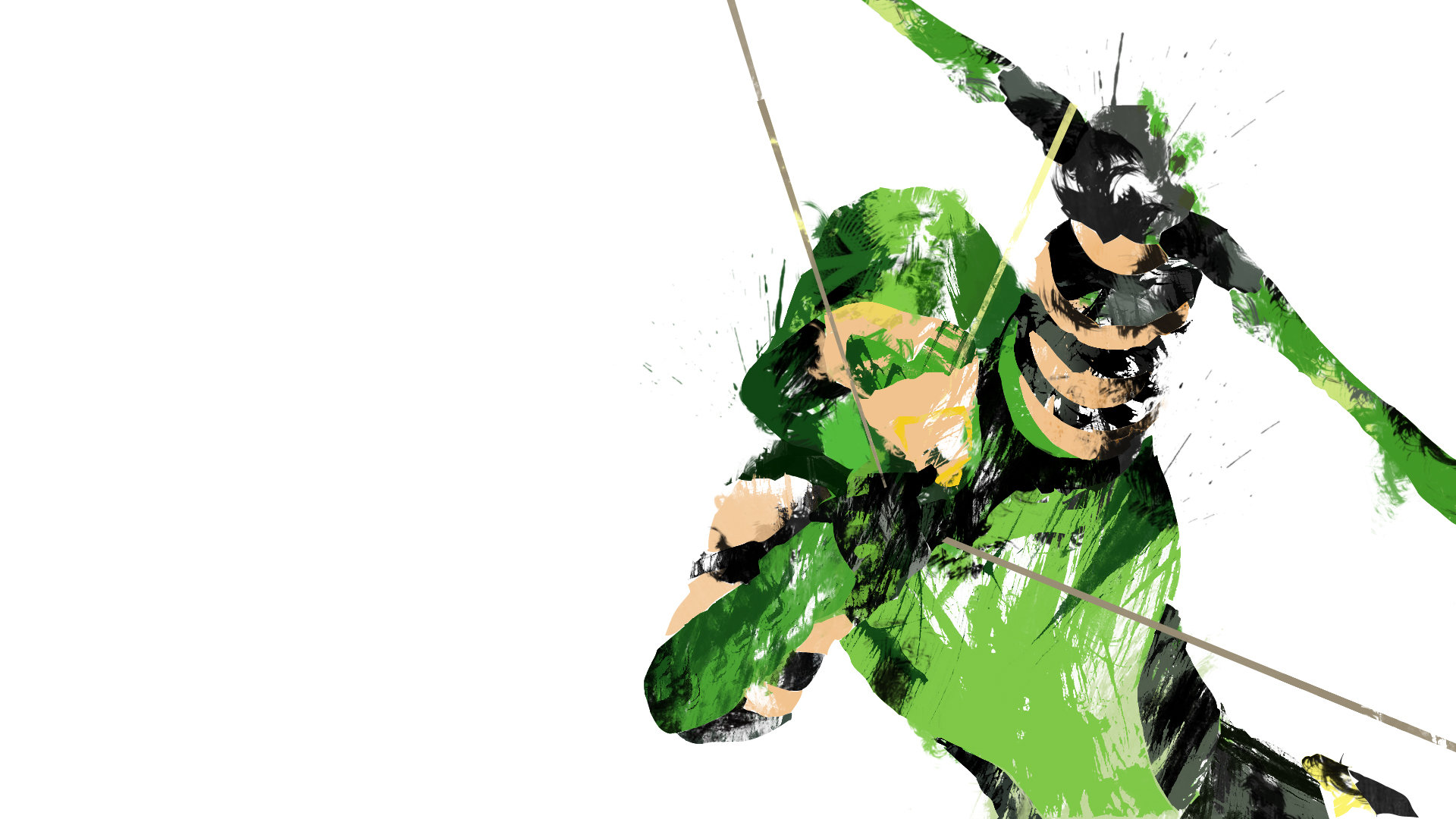 Awesome Green Arrow Free Wallpaper Id - Green Arrow Art Work - HD Wallpaper 