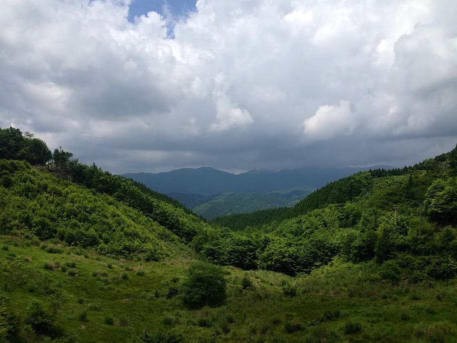 Japan, Foothills, Scenery, Landscape, Valley, Cloud - HD Wallpaper 