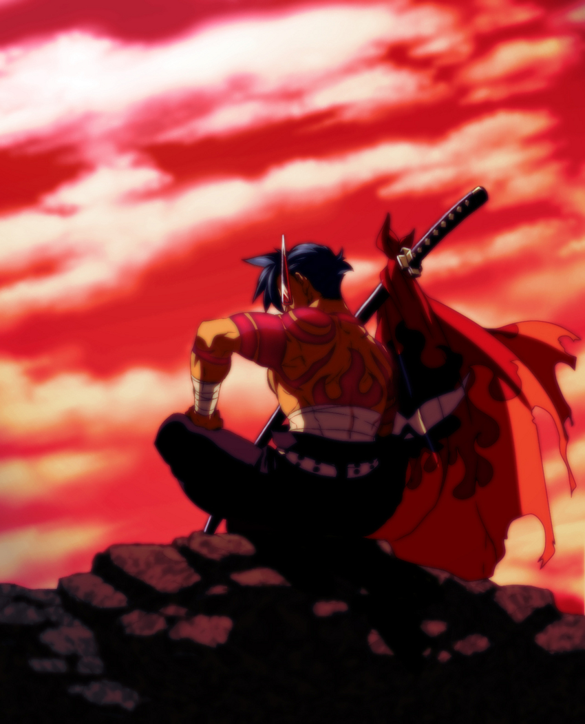 Kamina Tengen Wallpaper - Tengen Toppa Gurren Lagann Kamina Art - HD Wallpaper 