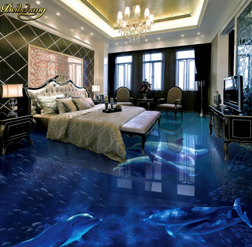 Grosir Kustom Non Slip 3d Kristal Gloss Lantai Epoxy - Living Room Floor Murals - HD Wallpaper 