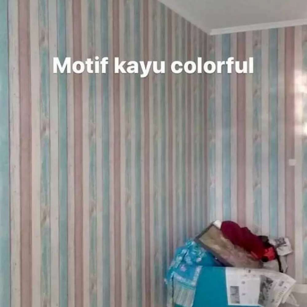 Wallpaper Dinding Premium Motif Kayu - Window Covering - HD Wallpaper 