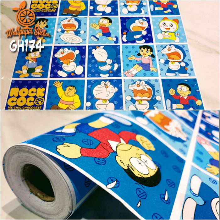 Stiker Dinding Kamar Gambar Doraemon - HD Wallpaper 