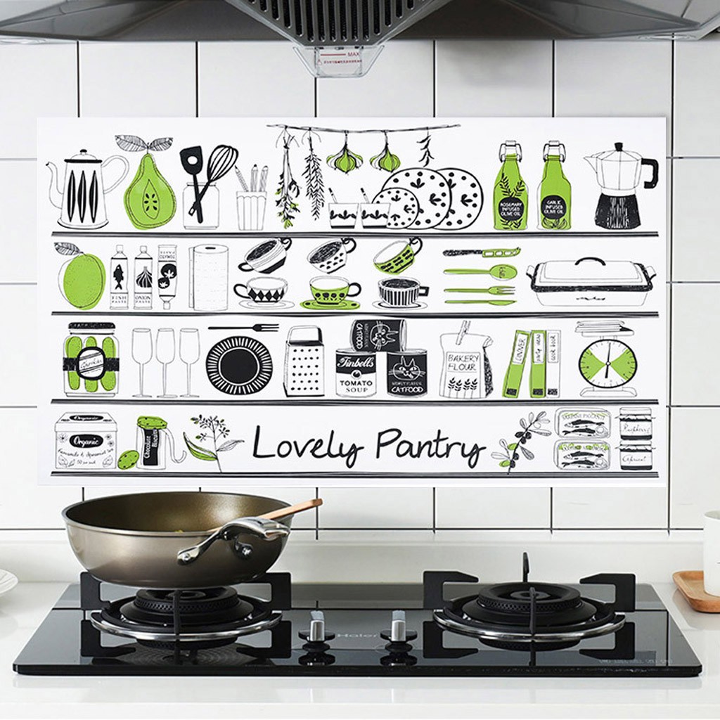 Anti Oil Kitchen Wall Sticker - HD Wallpaper 