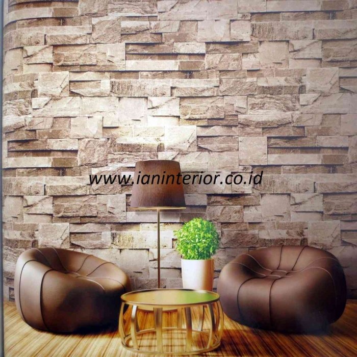 Wallpaper Dinding Korea Motif Batu Alam Persegi Warna - ติด ผนัง ลาย อิฐ - HD Wallpaper 