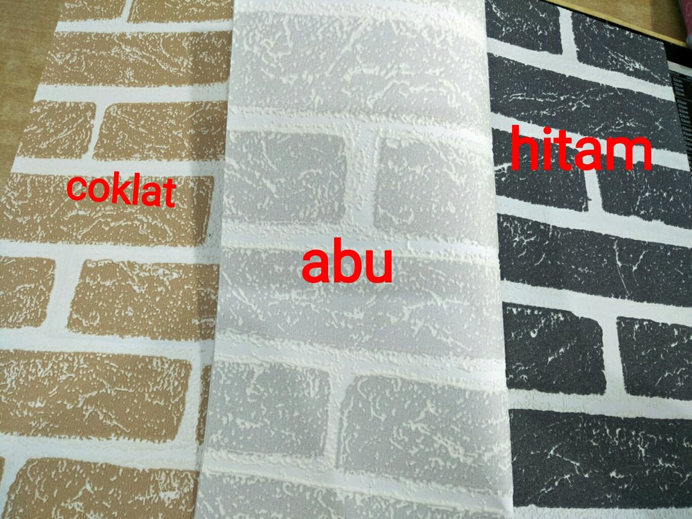 Wallpaper Dinding Motif Bata Timbul Macam Warna - Floor - HD Wallpaper 
