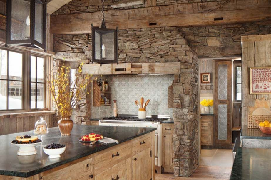 Cabin Kitchen Big - HD Wallpaper 