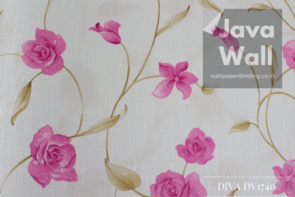 Wallpaper Dinding Motif Bunga Warna Pink Graph Pedia - Dinding Putih Merah Mudah - HD Wallpaper 